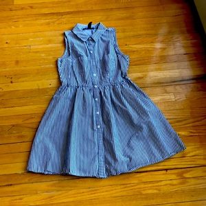 F21 Stripe Blue Dress,Size S